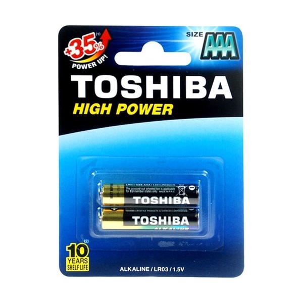 TOSHIBA HIGH POWER ALK.İNCE KALEM PİL 2'Lİ
